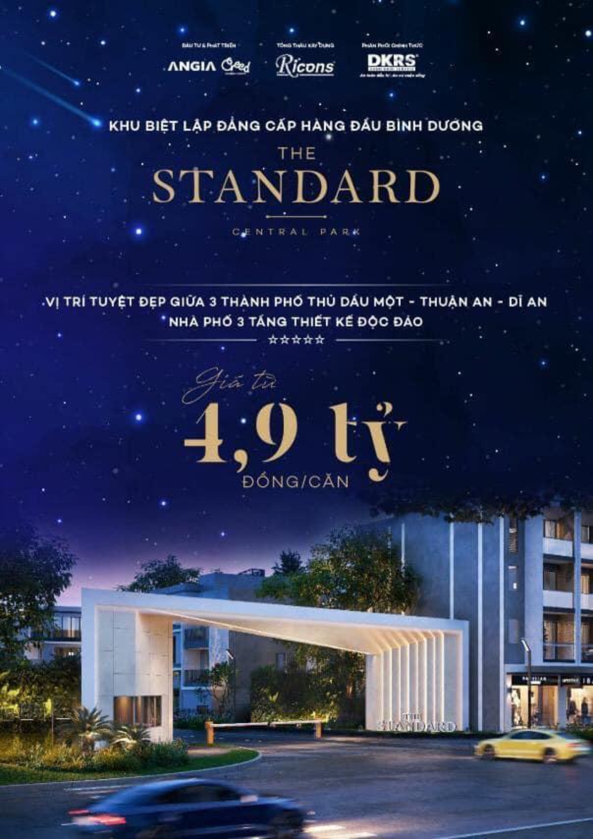 Giá Bán Nhà Phố The Standard : 4,9 ti/ Căn 