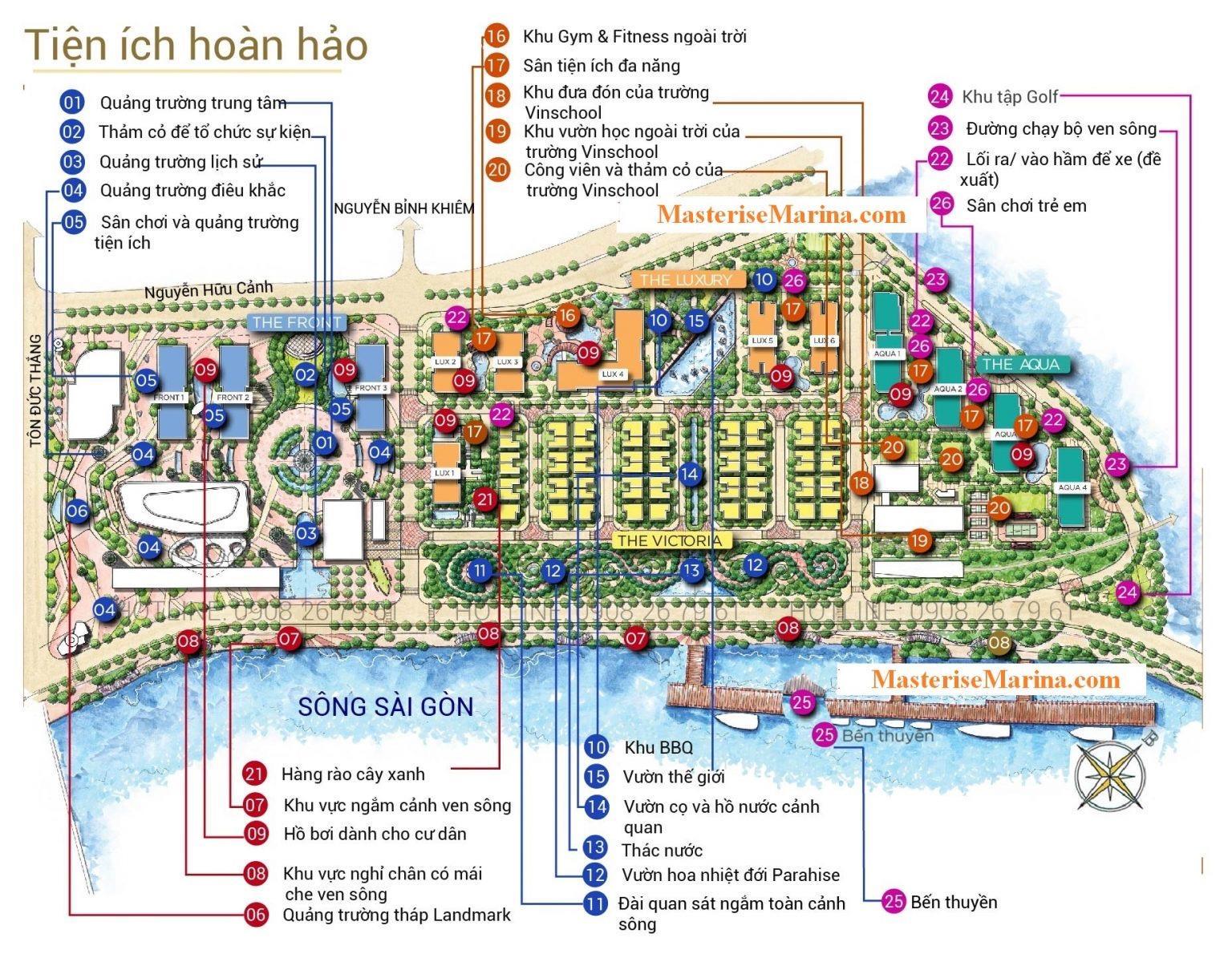 Tiện Ích Masterise Marina One Ba Son 