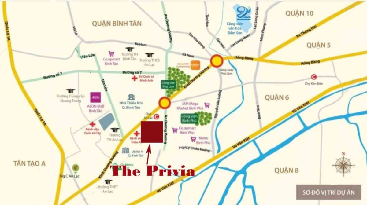 vị trí dự án The Privia